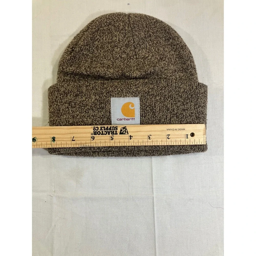 Carhartt A18 Brown Marled Knit Beanie Watch‎ Hat One Size Fits All Brown Heather
